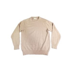 JSD Midweight 100% Sz S Cashmere Tan Light Brown Crewneck Sweater Mens C19